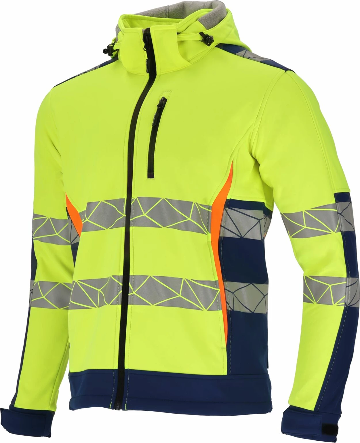 Xhaketë softshell reflektuese LAHTI PRO L40944, madhësi L, verdhë-kaltër