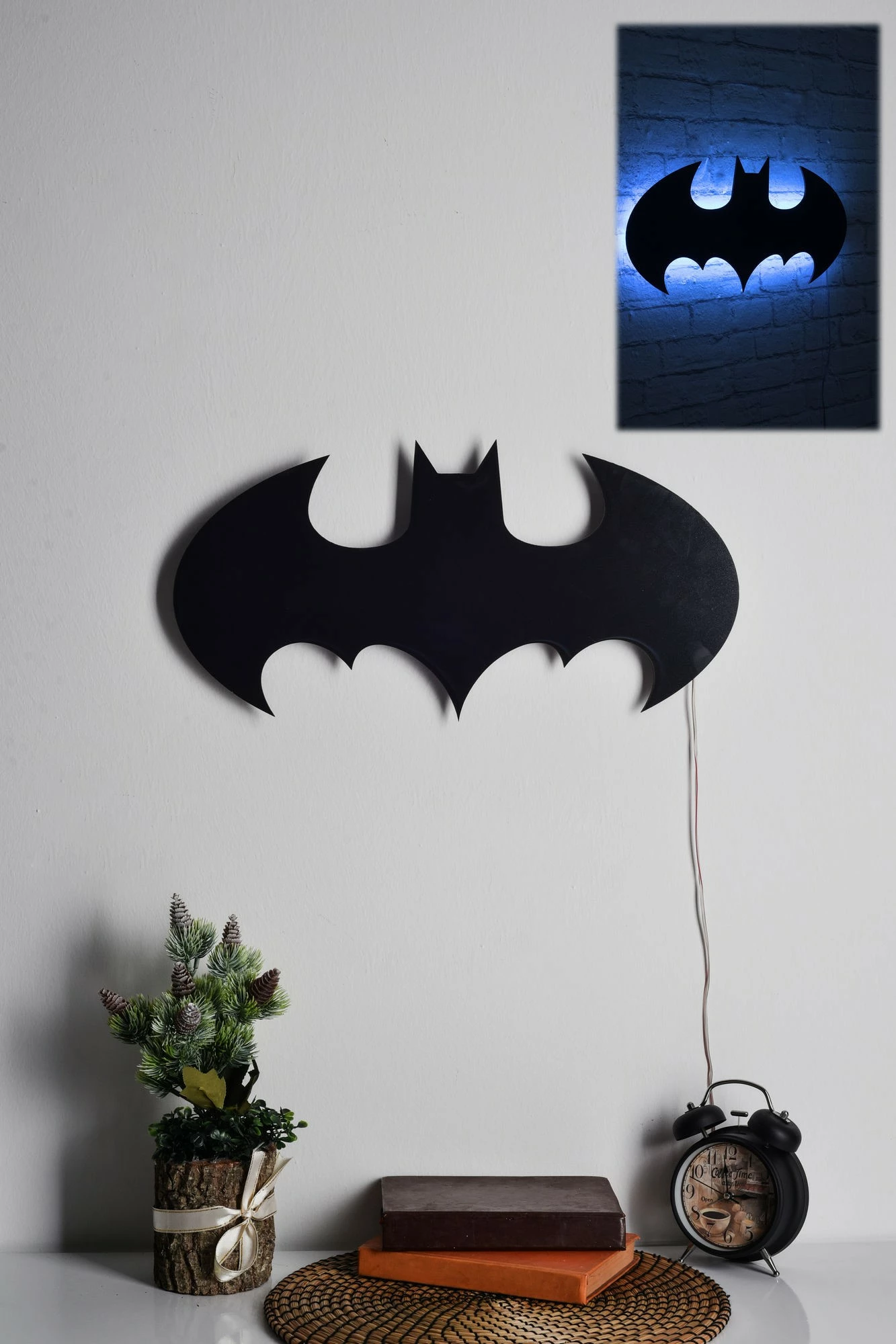Dritë dekorative LED, Batman, ngjyrë kaltër
