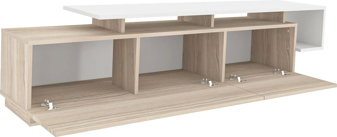 Komodinë TV Hanah Home, Pia - Cordoba, e bardhë