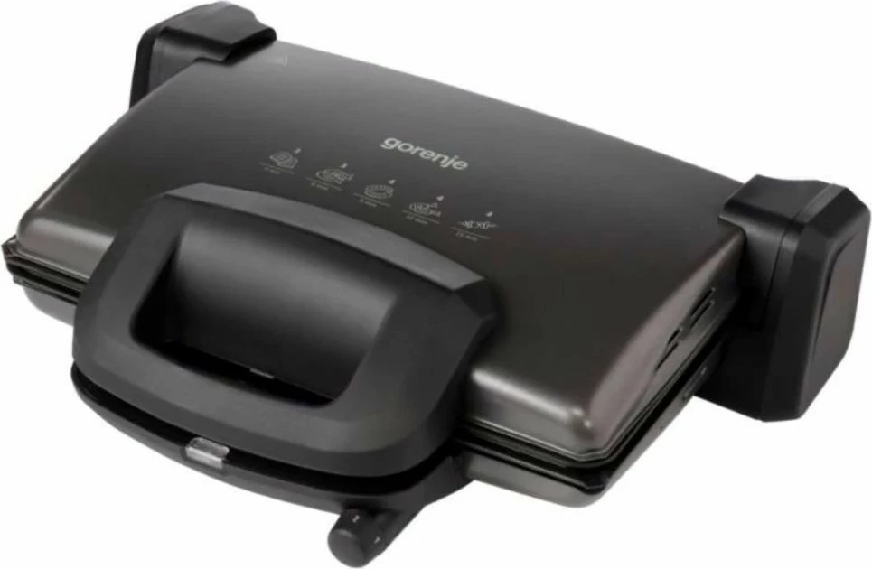 Grill elektrik kontakt Gorenje KR1800SDP 1800W, pllaka jo-ngjitëse, pllaka të heqshme, kontroll temperature 4 nivele, i zi