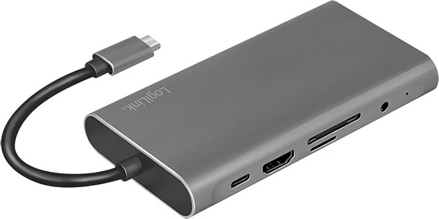 Docking station LogiLink USB-C USB 3.2 Gen1, 10-port, PD, argjendtë