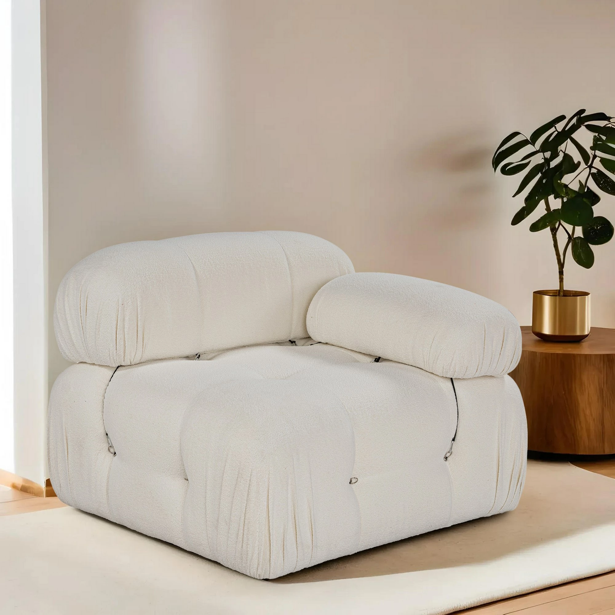 Karrige një vendëshe Bubble, ngjyrë e bardhë, Atelier del Sofa