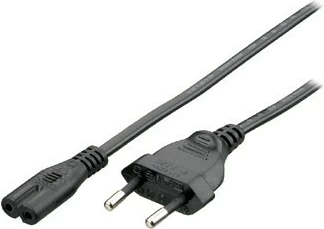 Kabllo rryme EQUIP, C7 në 2pin Euro, 1.8 m, e zezë