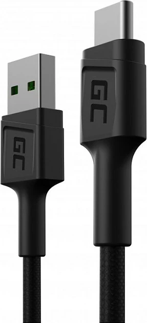 Kabllo Green Cell GC PowerStream USB-A në USB-C, 30cm, Quick Charge QC 3.0, e zezë