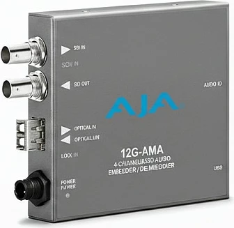 Konvertues audio për SDI AJA 12G-AMA, 12G-SDI, 4-kanal AES