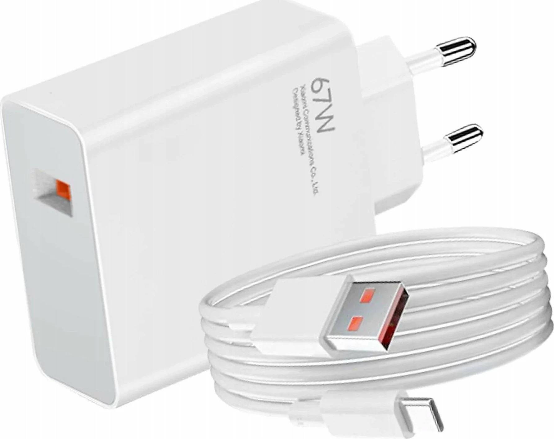 Karikues Xiaomi HyperCharge 67W USB-A MDY-12-EH (BHR6035EU), i bardhë, me kabllo USB-C 1 m