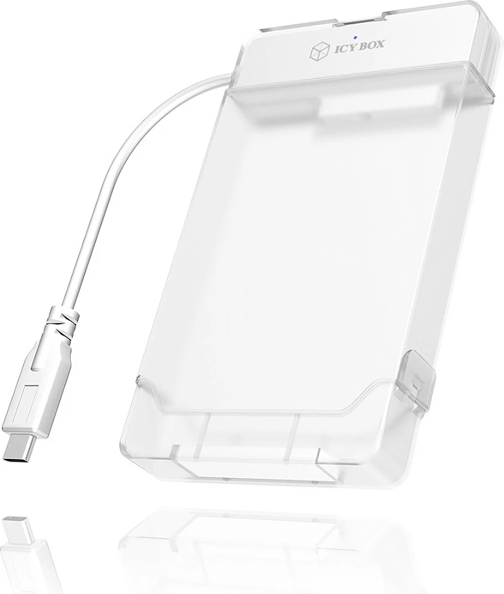 Kuti eksternale ICY BOX IB-AC703-C, 2.5", SATA III, USB Type-C, Translucent White