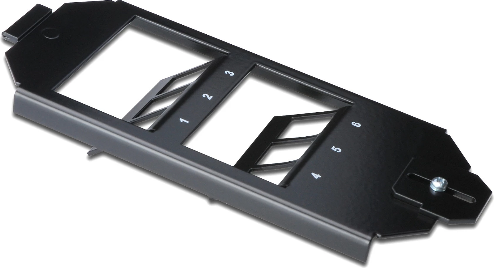 Mbajtës Digitus për kuti dyshemeje (floor box) për module Keystone, metal, i zi