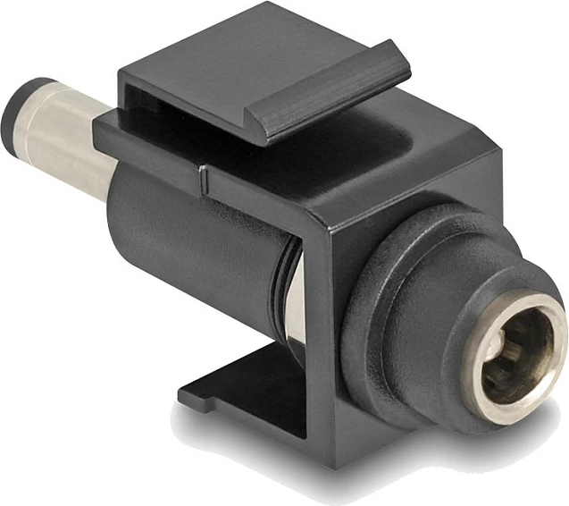 Modul Keystone DeLOCK, adapter DC 5.5x2.5 femër në 5.5x2.1 mashkull, i zi