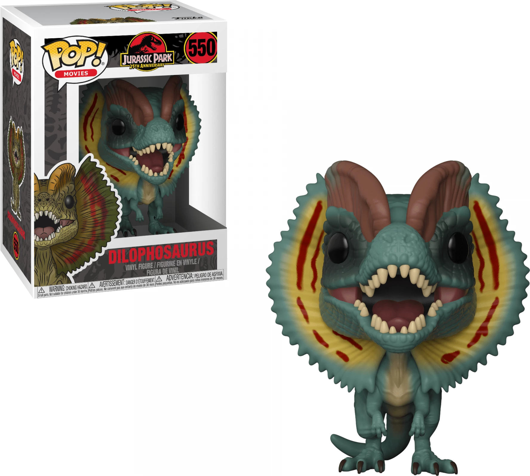 Figurinë Funko Pop Movies, Funko, Jurassic Park Dilophosaurus, Chase