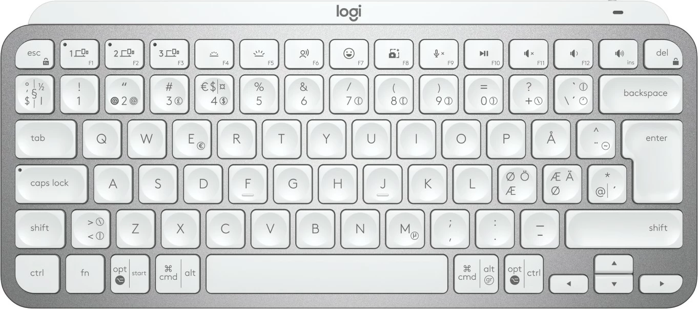 Tastierë Logitech MX Keys Mini for Business, wireless, LED backlight, Bluetooth, Nordic layout, gri
