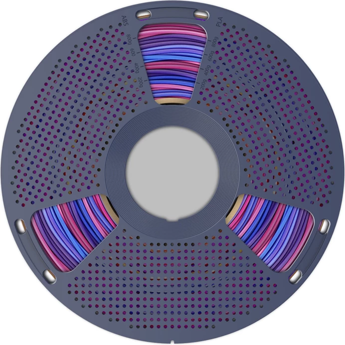Filament për 3D printer Sunlu PLA+ Silk R 02 1.75 mm 1 kg, Rainbow 02, 1 bobinë