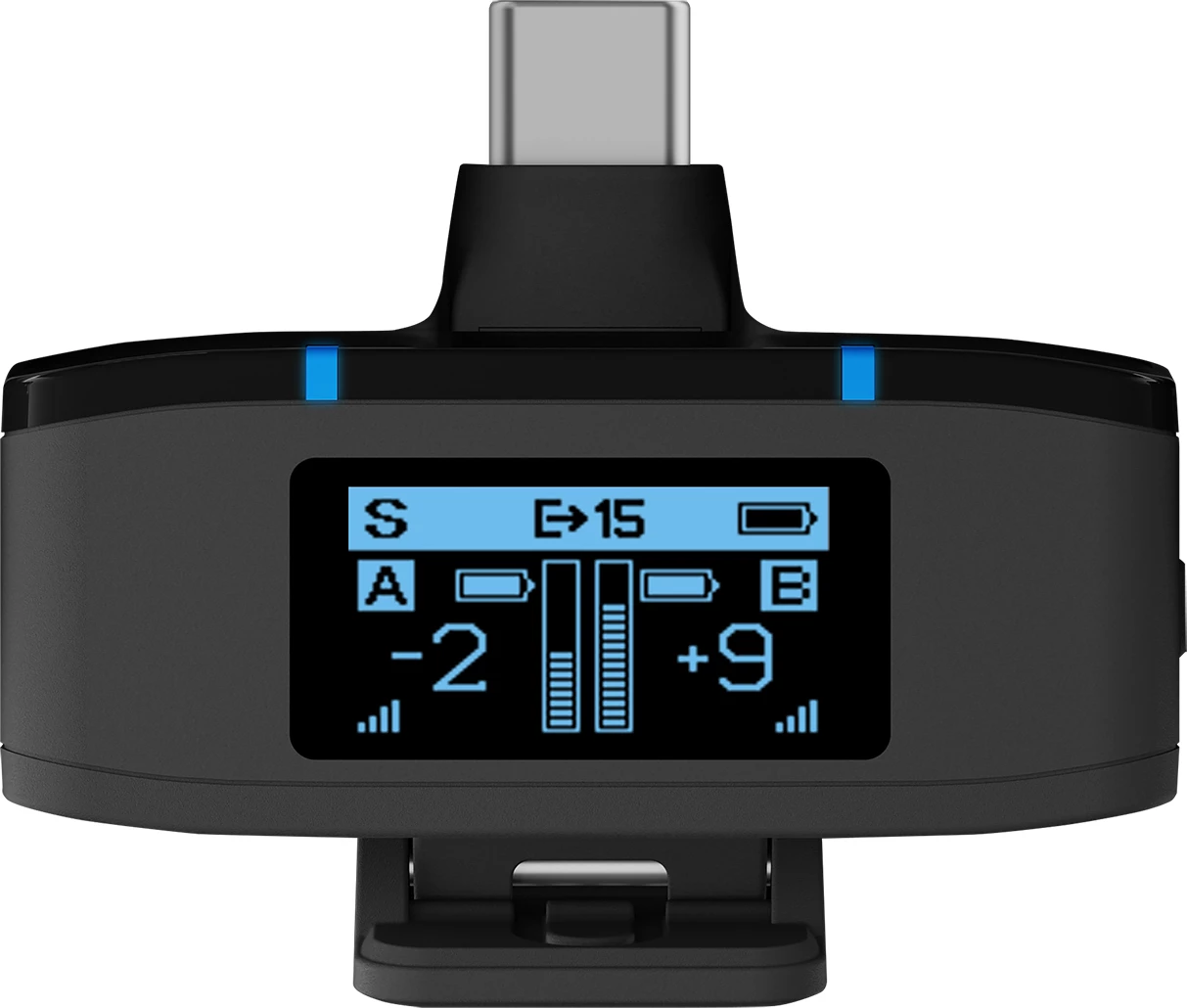 Set mikrofonash pa tela BOYA BOYAMIC 2-02 2.4GHz USB-C, 2 transmetues + marrës, 32-bit float, 8GB, me kuti karikimi, i zi