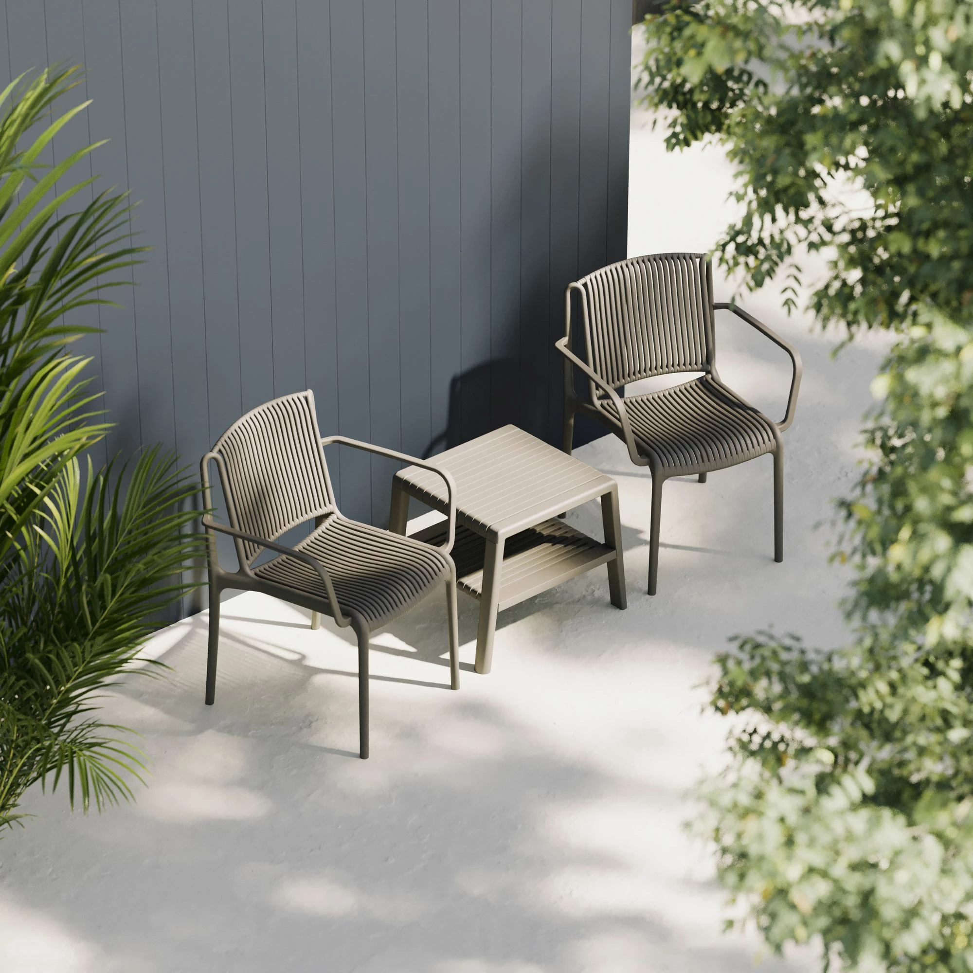 Set karrigash (4 copë), Skye Decor, ngjyrë mink