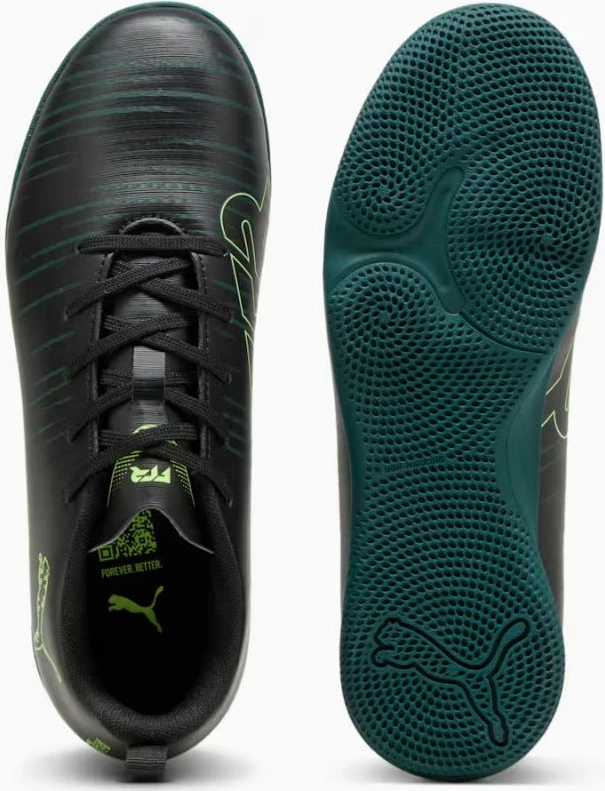 Atlete futsalli për fëmijë Puma, të zeza