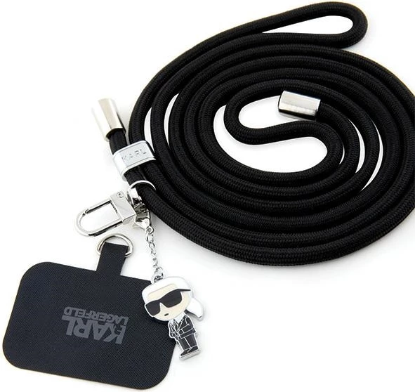Rrip universal për celular Karl Lagerfeld KLUCNMSCKIK CBDY Cord, 150 cm, i zi