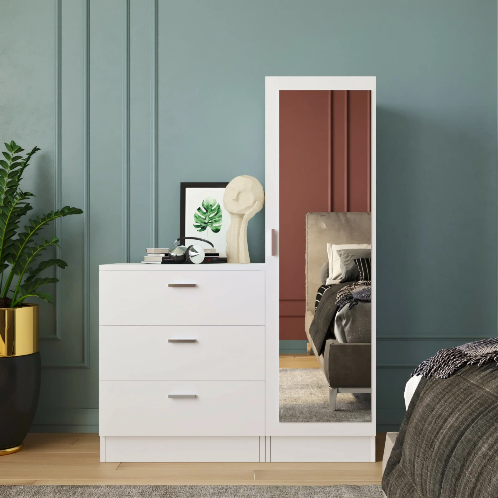 Dollap multifunksional Hanah Home, Cc6-W, i bardhë