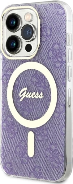 Mbështjellës Guess 4G MagSafe për iPhone 14 Pro 6.1", vjollcë