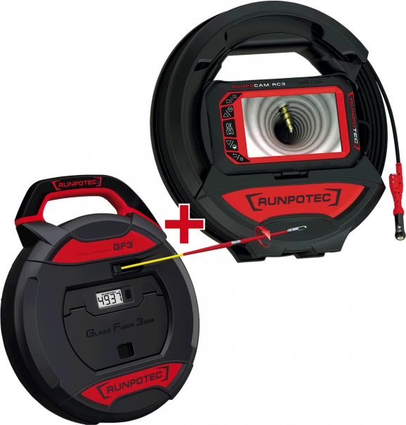 RC3 Inspection camera  15 m + GF3 Fiberglass 30m