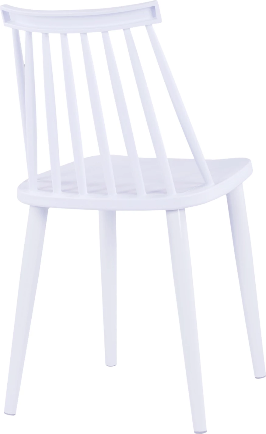 Karrige ngrënieje VANESSA e bardhë me këmbë metalike të bardha 43x46,5x82 cm., set prej 4 copë