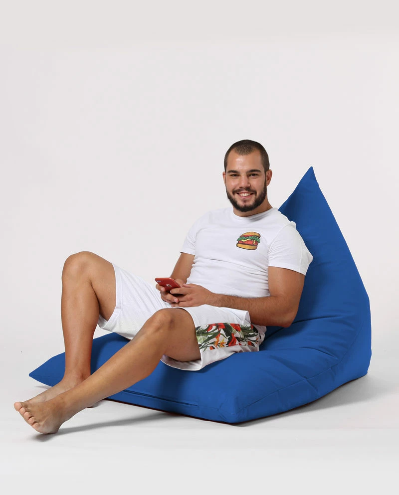Qese e madhe për ulje në kopsht, ngjyrë kaltër, Atelier del Sofa, Pyramid Big Bed Pouf