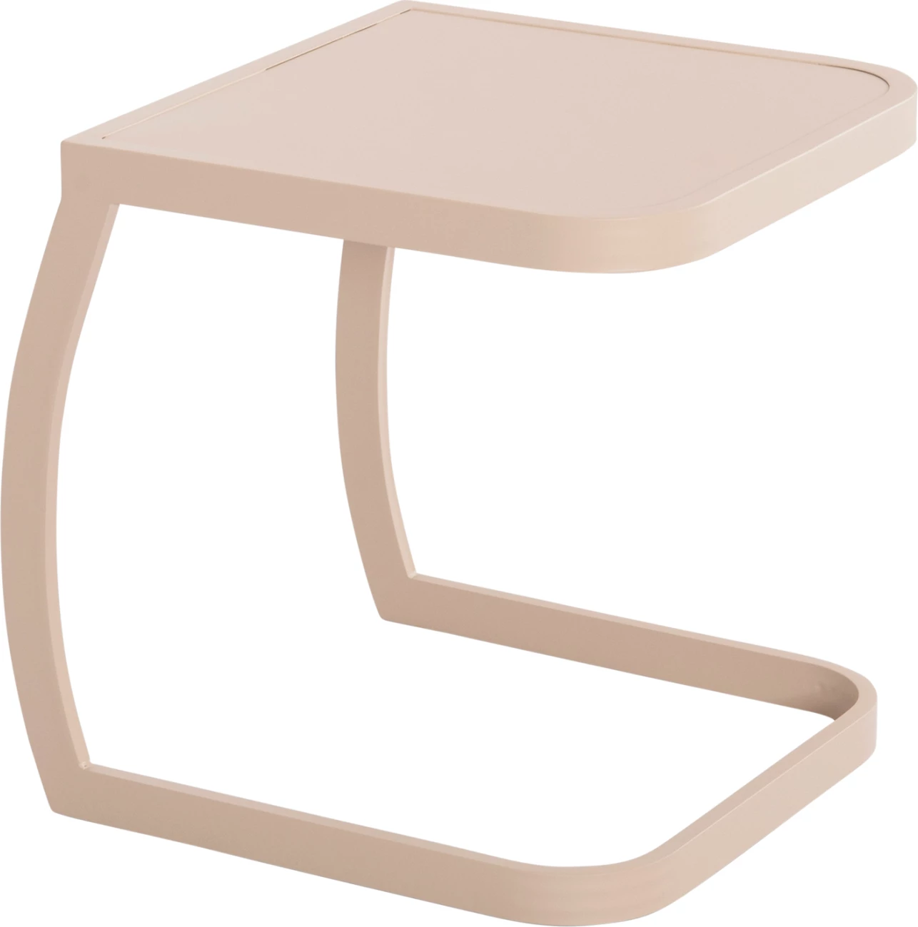 Tavolinë anësore për shezlong, alumin, ngjyrë shampanjë, RICKON FH6324.04, 45x48x49.5cm