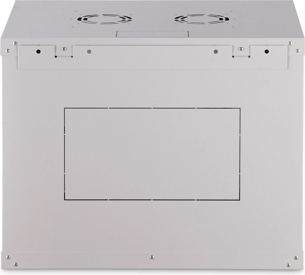Kabinet rrjeti muror 19" 9U, Digitus, DN-37104, 474×600×450 mm, derë xhami, IP20, kapacitet ngarkese 60 kg, i pambledhur, gri