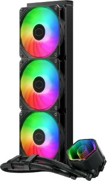 Ftohës me lëng Cooler Master MasterLiquid 360 Core II ARGB, 3 ventilatorë, i zi, ARGB