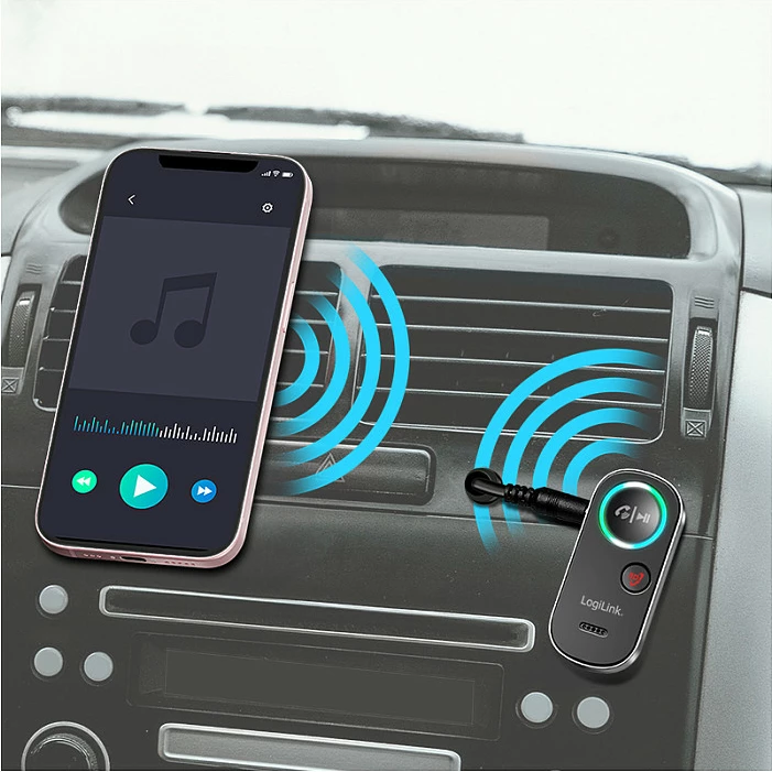 Marrës stereo Bluetooth LogiLink BT 5.4, hands-free, zi/hiri
