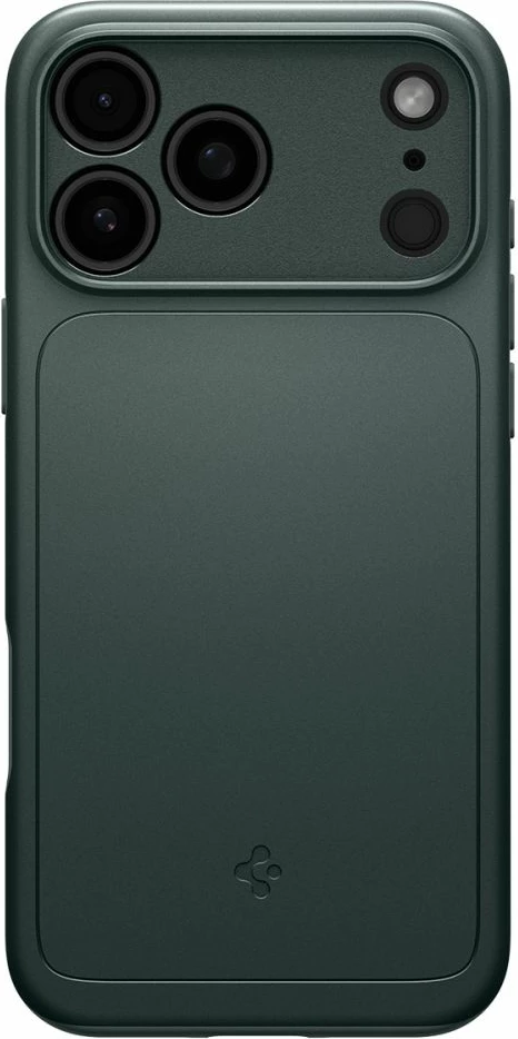 Mbështjellës Spigen Thin Fit MagSafe për iPhone 17 Pro/17 Pro Max, polikarbonat i hollë, unazë magnetike MagSafe, jeshile