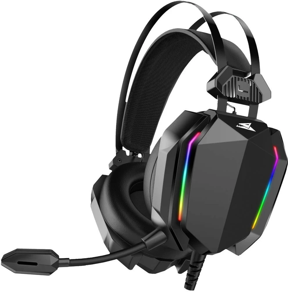 Kufje gaming Baracuda Seagulls RGB, me mikrofon, USB + 2x jack 3.5mm, të zeza