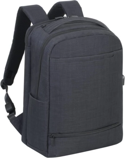 çantë shpine për laptop RivaCase 8365, 17.3", me port USB, e zezë