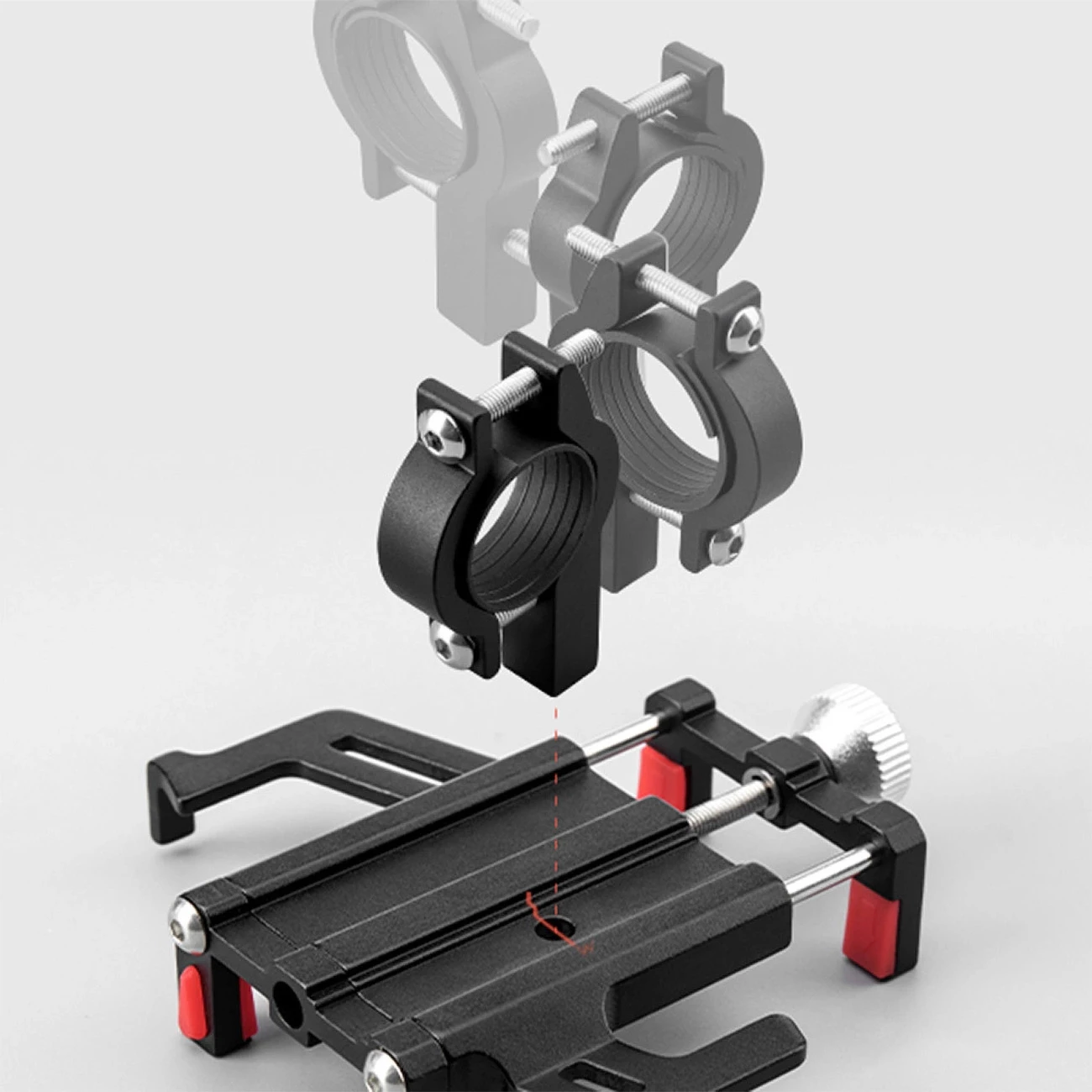 Mbajtës telefoni për biçikletë Rockbros 699-BK, aliazh alumini, i zi