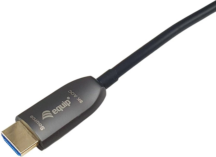 Kabllo HDMI 2.1 aktive optike të blinduar Equip, 25m, 8K/60Hz, 4K/120Hz, 48Gbps, e zezë
