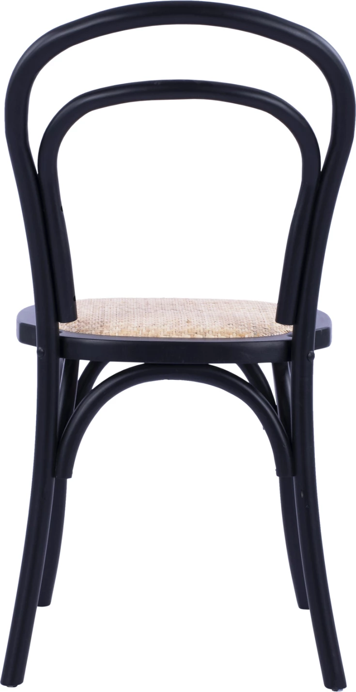 Karrige druri tipi Vjenë Aliyah e grumbullueshme prej druri ahu, ngjyrë e zezë mat, FH8644.02, 45x54x89 cm