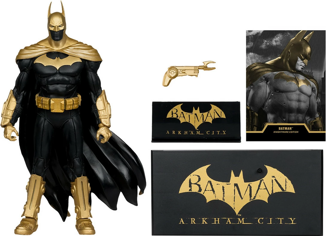 Figurinë aksioni McFarlane DC Multiverse Batman Arkham City, 178 mm, e zezë/artë