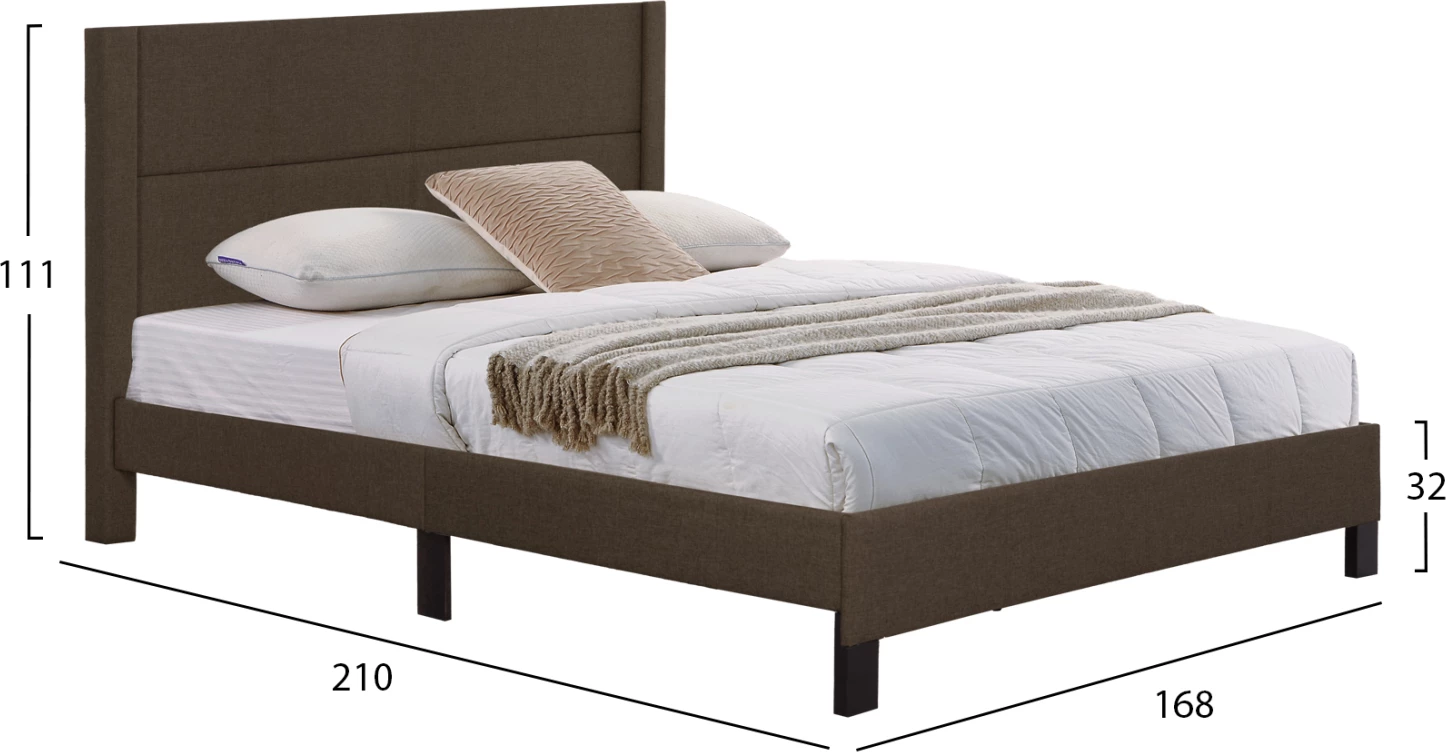 Krevat dopio TRILLOP, stof kafe, 160x200cm, FH666.13 6