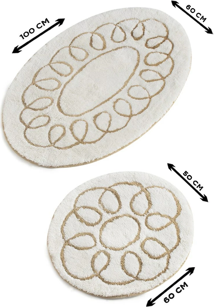 Set tapetash për banjo akrilik (2 copë), Mijolnir, Safir - ecru