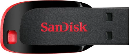 USB SanDisk Cruzer Blade 128GB, USB 2.0, zi/kuqe