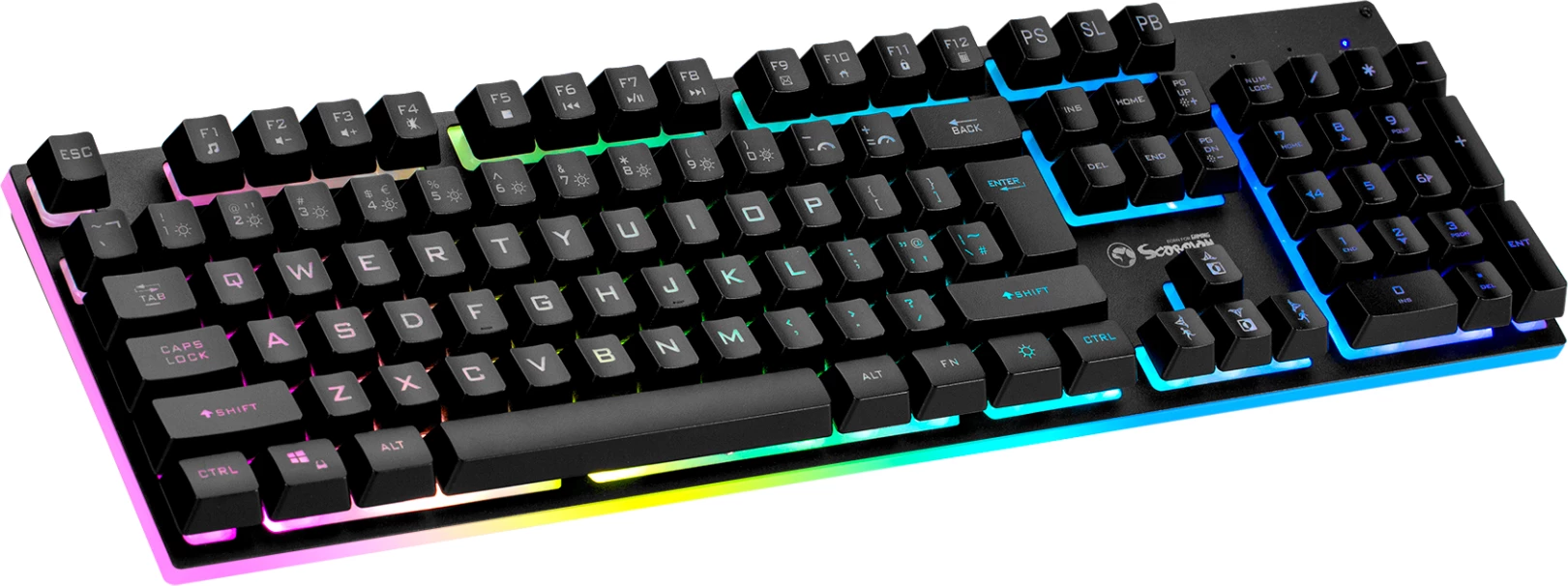Tastierë gaming Marvo K604 Soldier 20, me kabllo, RGB, 104 taste, e zezë