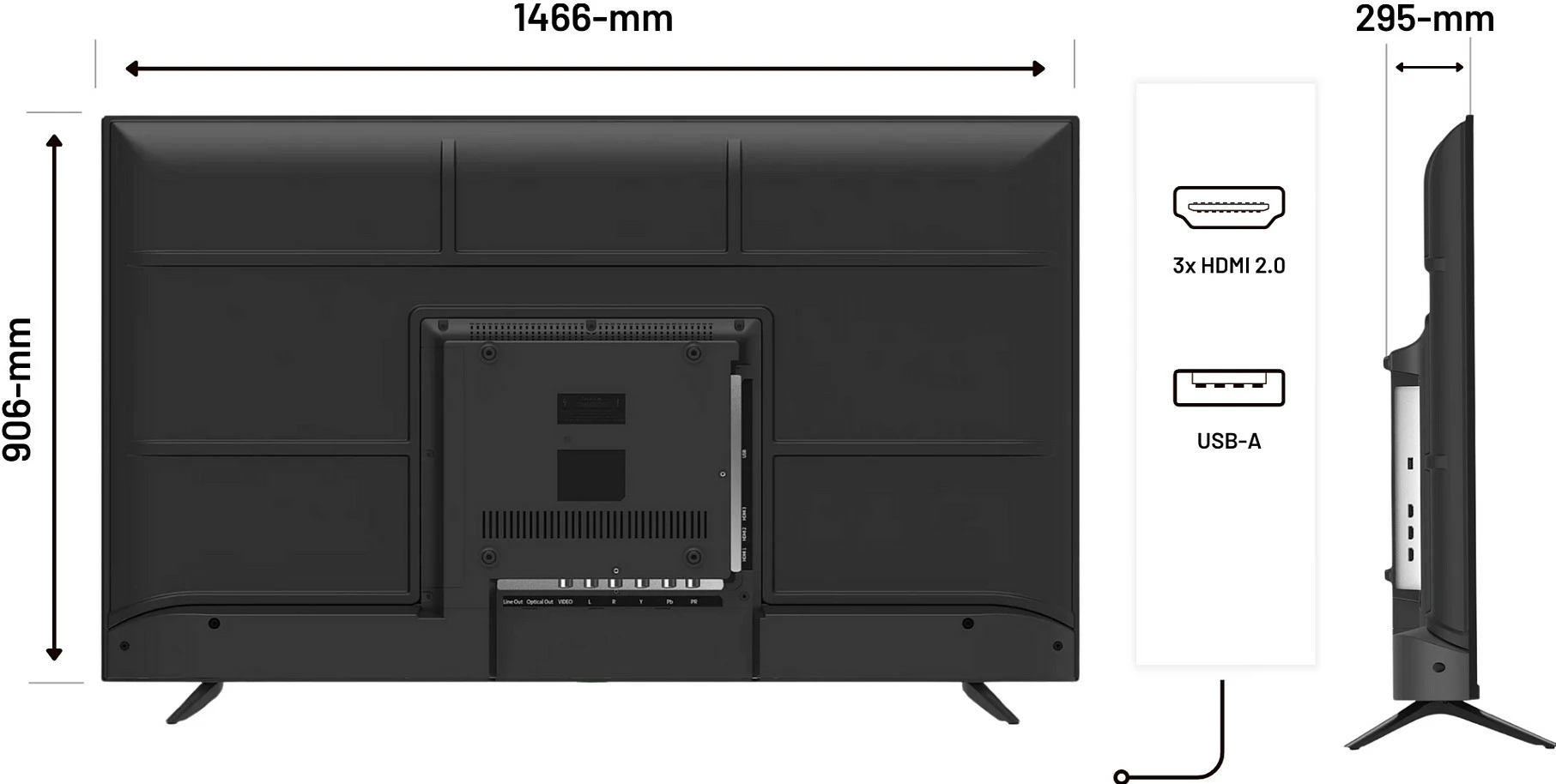 Televizor JAPANNEXT JN-IPS650UHD60F, 65", 4K UHD, IPS, 60Hz, i zi