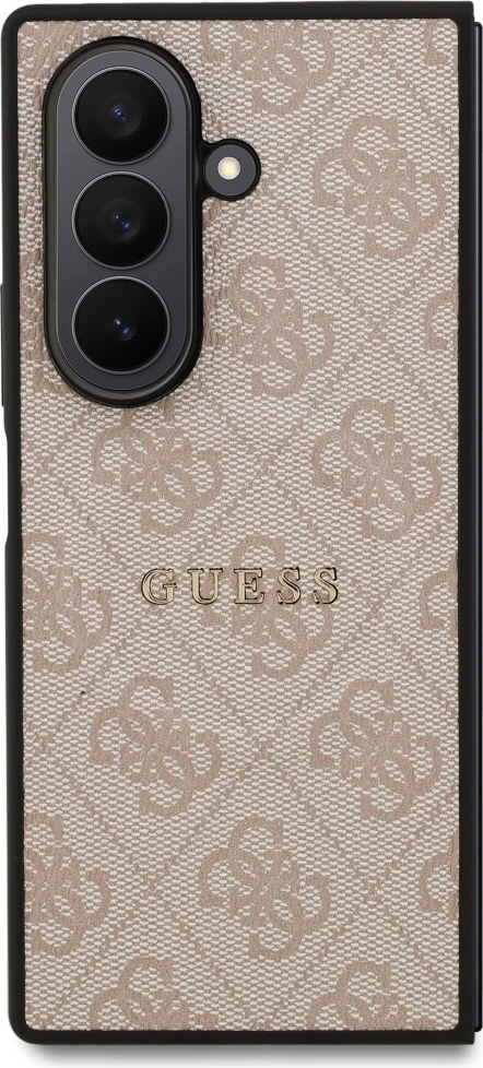 Mbështjellës Guess 4G Classic MagSafe për Samsung Galaxy Z Fold7, hardcase eco-lëkurë/TPU/PC, rozë