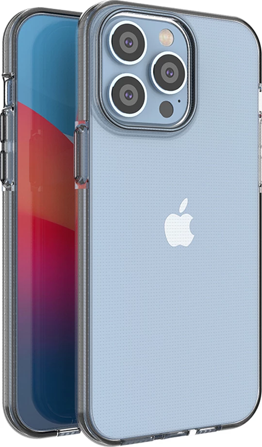 Mbështjellës Hurtel Spring Case për iPhone 14 Pro Max, TPU, i hollë, kornizë e zezë