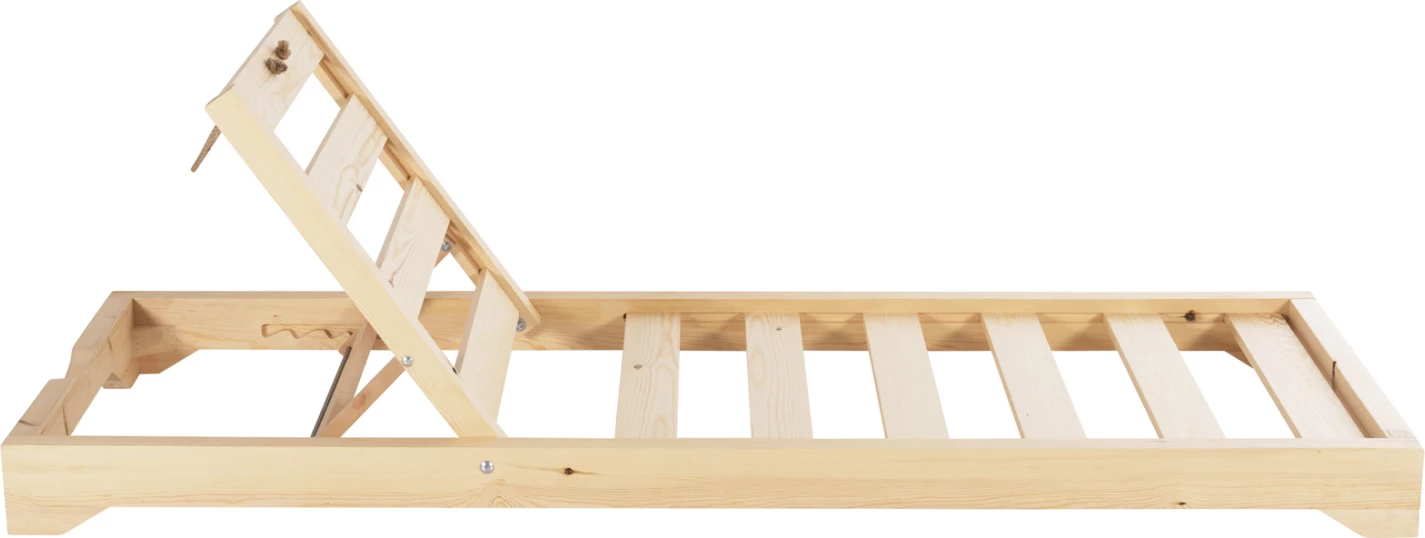 Shezlong profesional për plazh, dru pishe, IKARIA FH6115.01, 80x208x32-100H cm