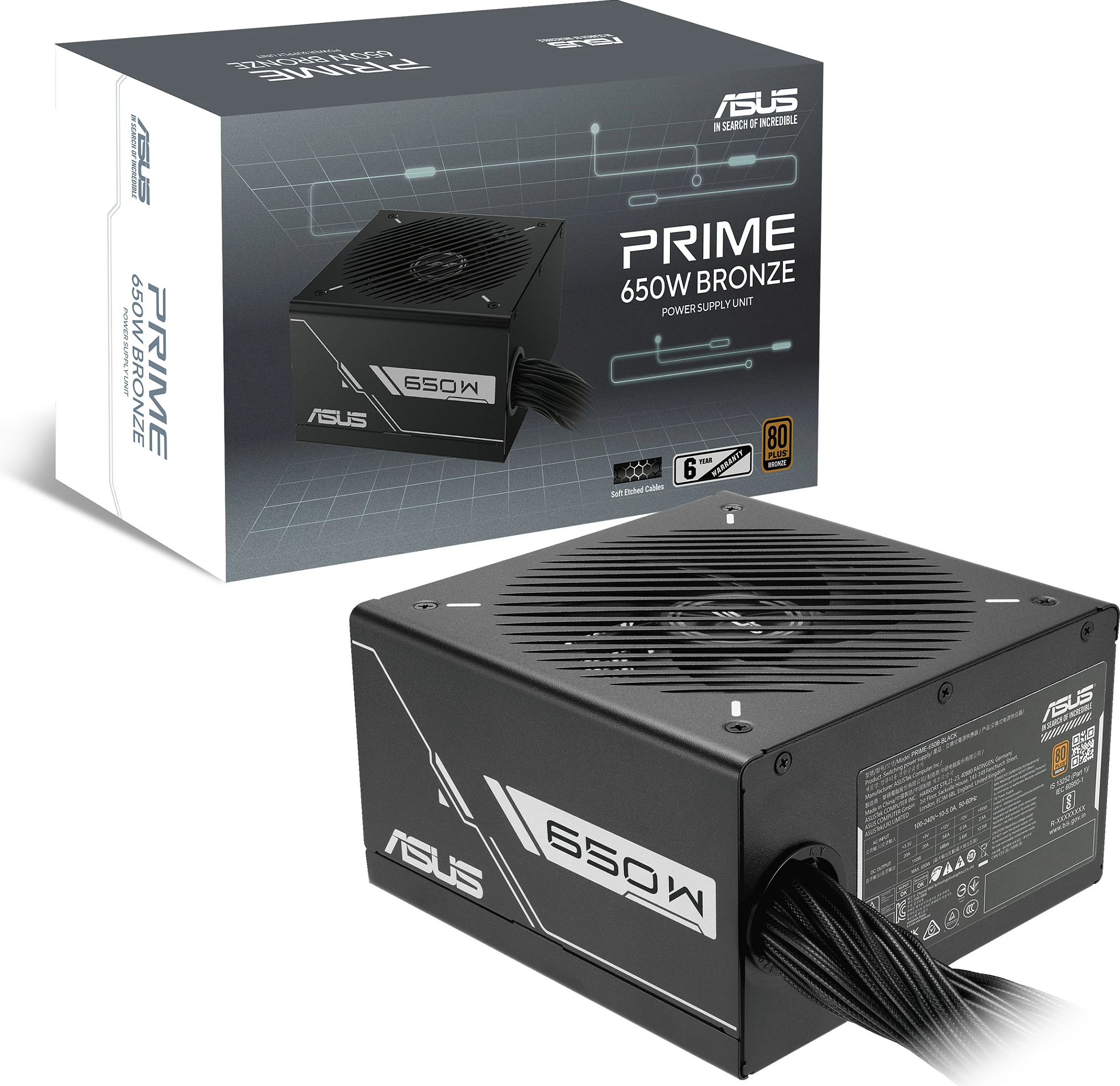 Furnizues rryme ASUS PRIME 650B, 650W, 80+ Bronze, i zi