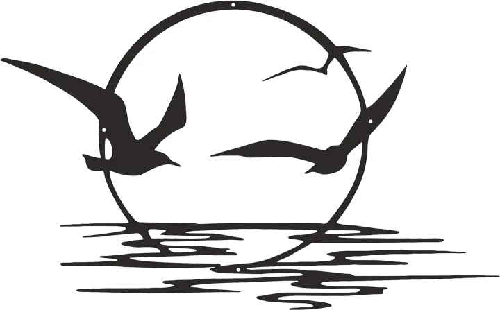 Dekor muri Sunsy, metal i zi, 40x1.5x60cm