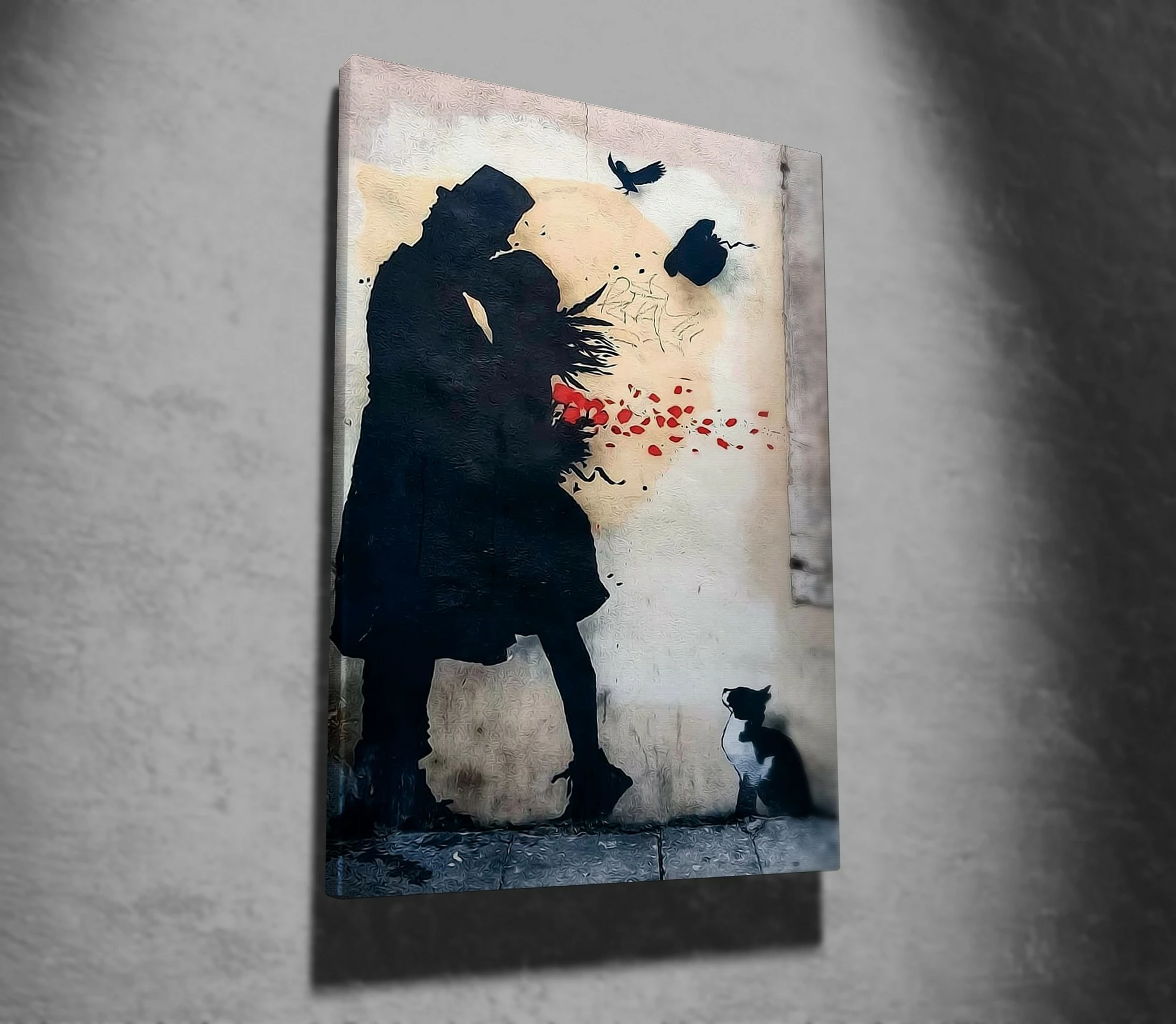 Pikturë dekorative në kanavacë, Street Art nga Kenny Random, shumëngjyrëshe, 50x70cm, me kornizë