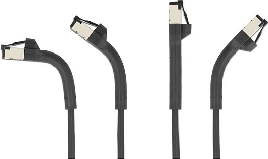 Kabllo rrjeti DeLOCK RJ45 Cat6a Slim 5 m, konektorë këndorë, e zezë