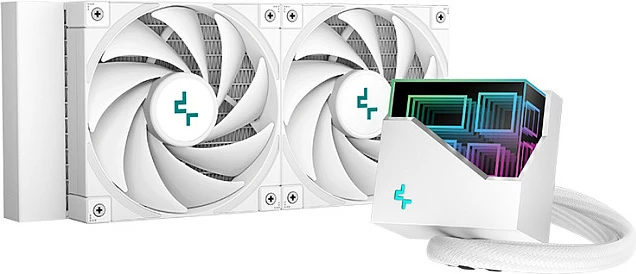 Ftohës lëngshëm AIO për CPU DeepCool LT520 WH, 240mm, ARGB, i bardhë