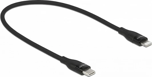 Kabllo DeLOCK USB-C në Lightning, 0.5 m, MFi, e zezë